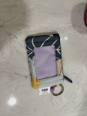 Vera Bradley Multi-Color Floral ID Wallet with Keyring